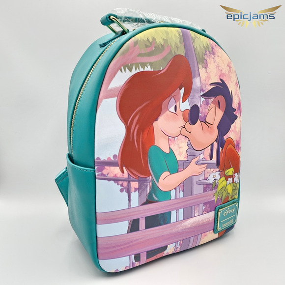 Loungefly Disney A Goofy Movie Roxanne & Max Kiss Mini Backpack Bag & Wallet Set - Picture 3 of 14